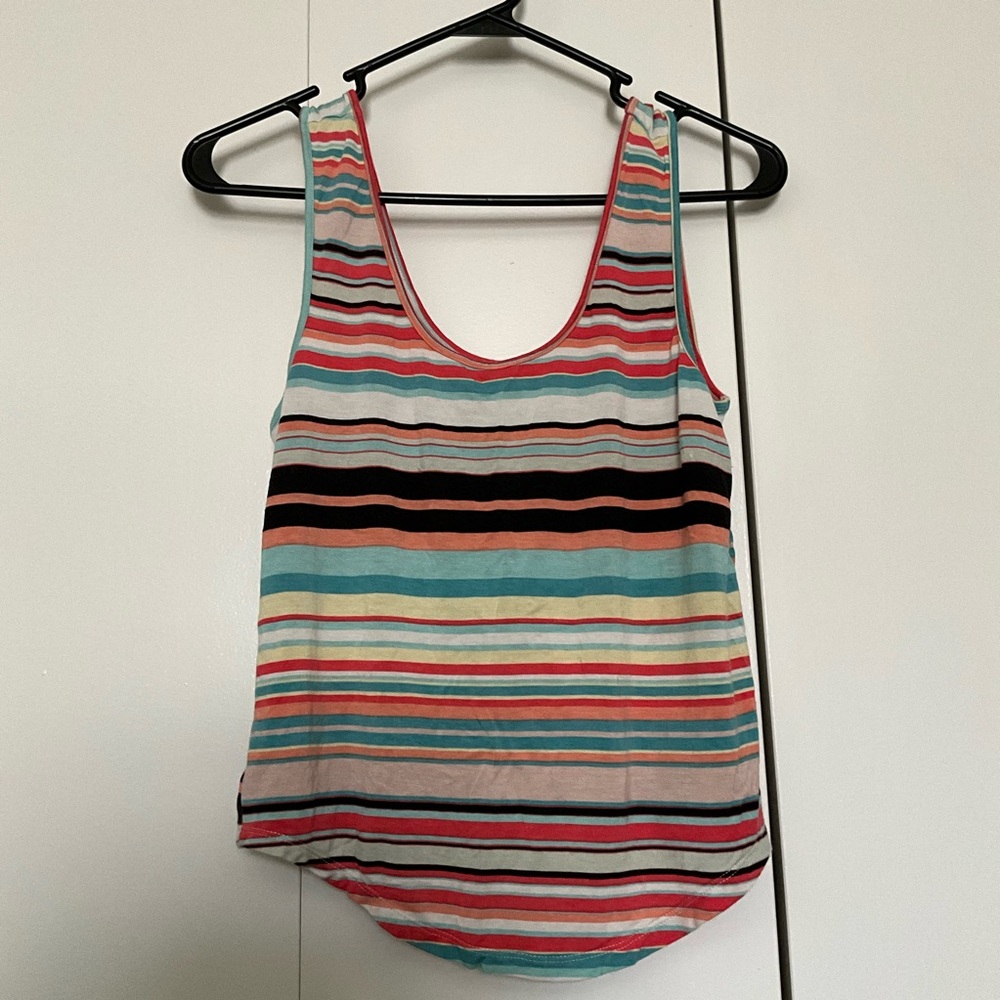 American Rag Striped Multicolor Crop Top